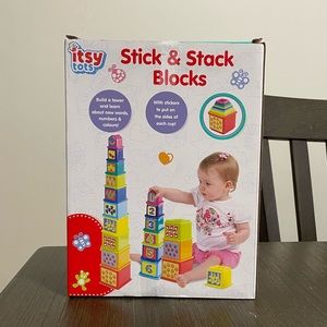 Never Used, Still in Package, Itsy Tots Stick and Stack Blocks